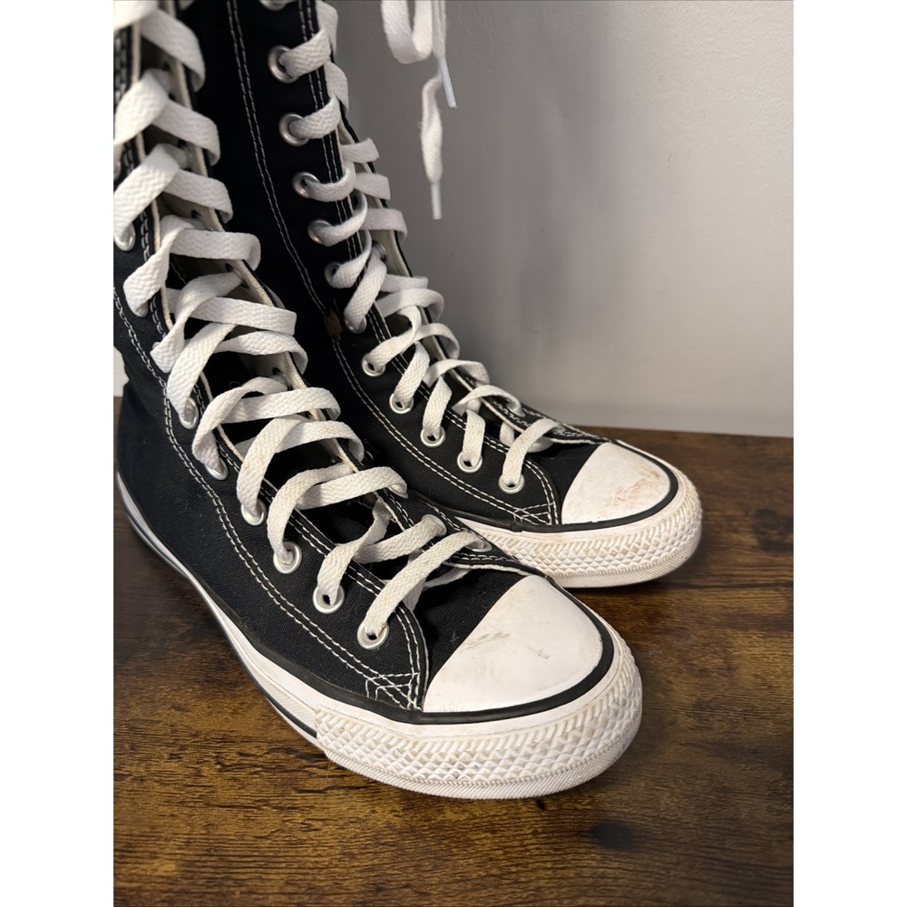 Converse Chuck Taylor XXHi Black Knee High Zip Up A09429C Sneakers Women's Sz 8 - Picture 4 of 8